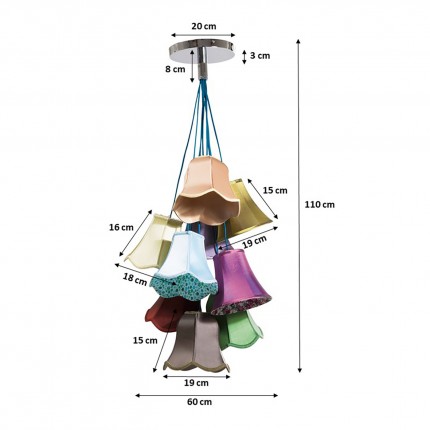 Suspension Saloon Flowers 9 Kare Design