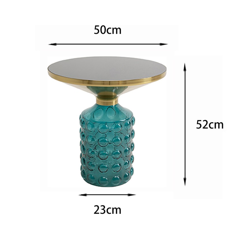 Table d'appoint en verre bleu - Lola - Kare Design