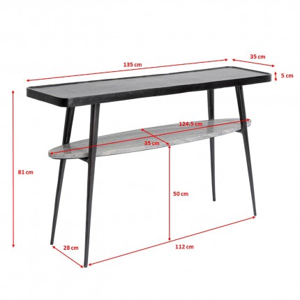 Console Montagna 135x35cm Kare Design