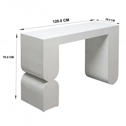 Console Curve 120x38cm blanche Kare Design