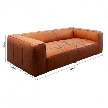 Sofa Cubetto 3-Seater light brown Kare Design