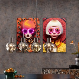 Tableau LED femme blonde futuriste - Fancy - Kare Design