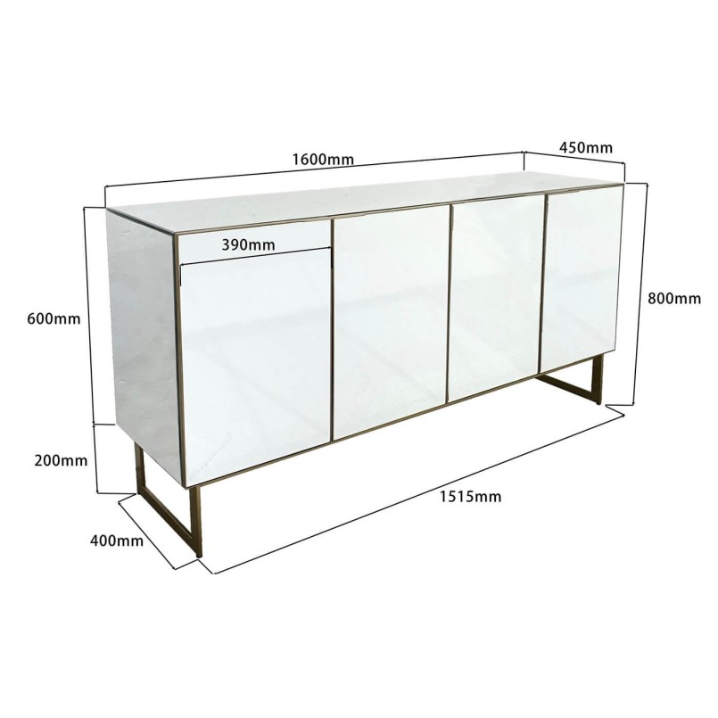 Buffet miroir noir - Soran - Kare Design