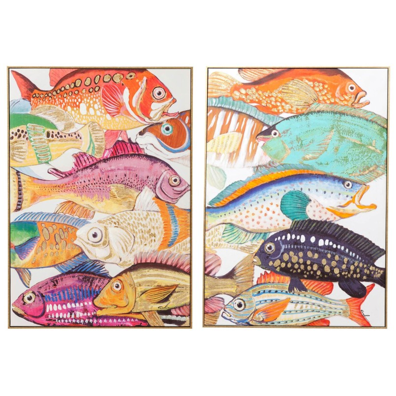Framed Picture Fish Meeting 40x50cm (2/Set) Kare Design
