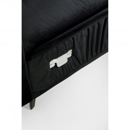 Canapé-lit d'angle Moon droite noir Kare Design