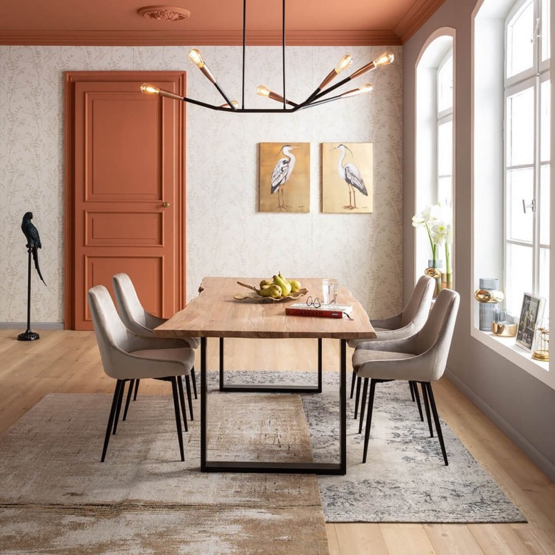 Beige velvet chair - East Side - Kare Design