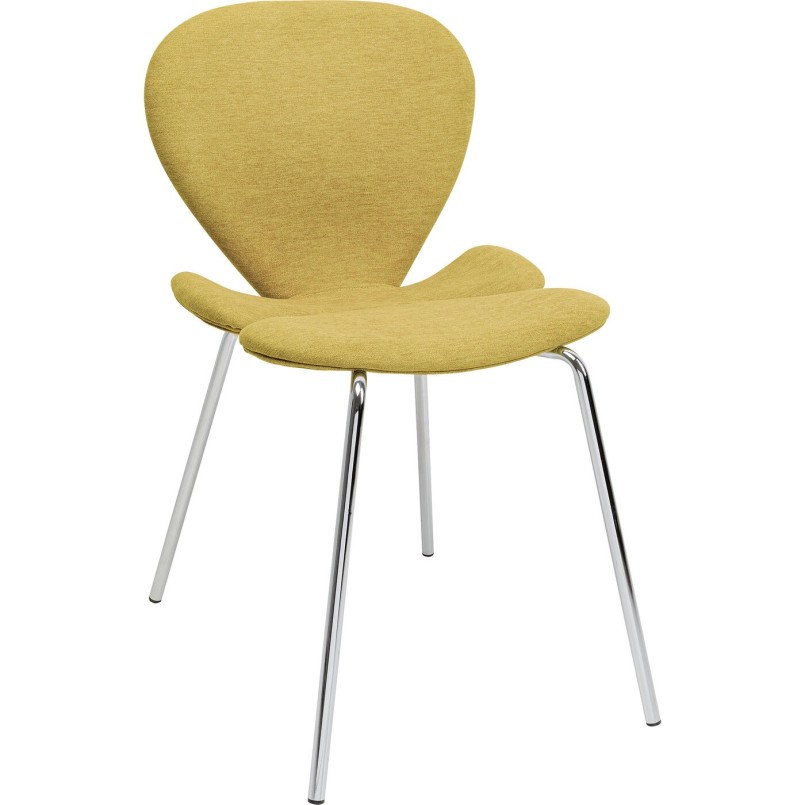 Chaise Soft Petal jaune moutarde