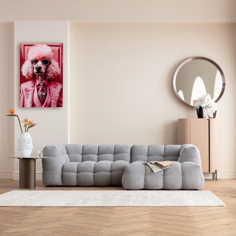 Tableau en verre caniche rose - Kare Design