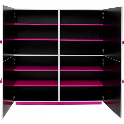 Cabinet Tresor white and pink Kare Design