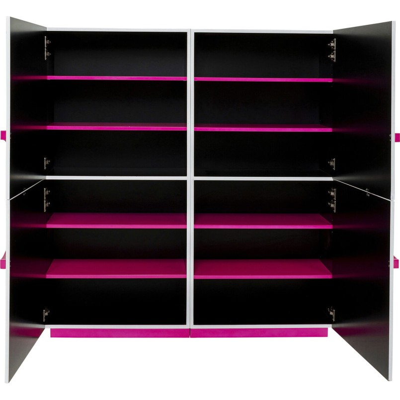 Armoire Tresor blanc rose160x166cm