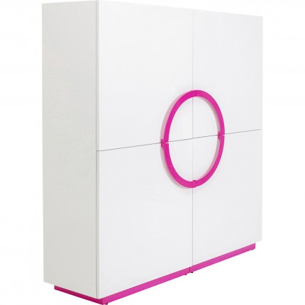 Cabinet Tresor white and pink Kare Design