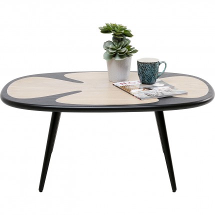 Coffee table Petal 90x60cm black Kare Design