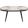 Table basse Petal nature noir 90x60cm