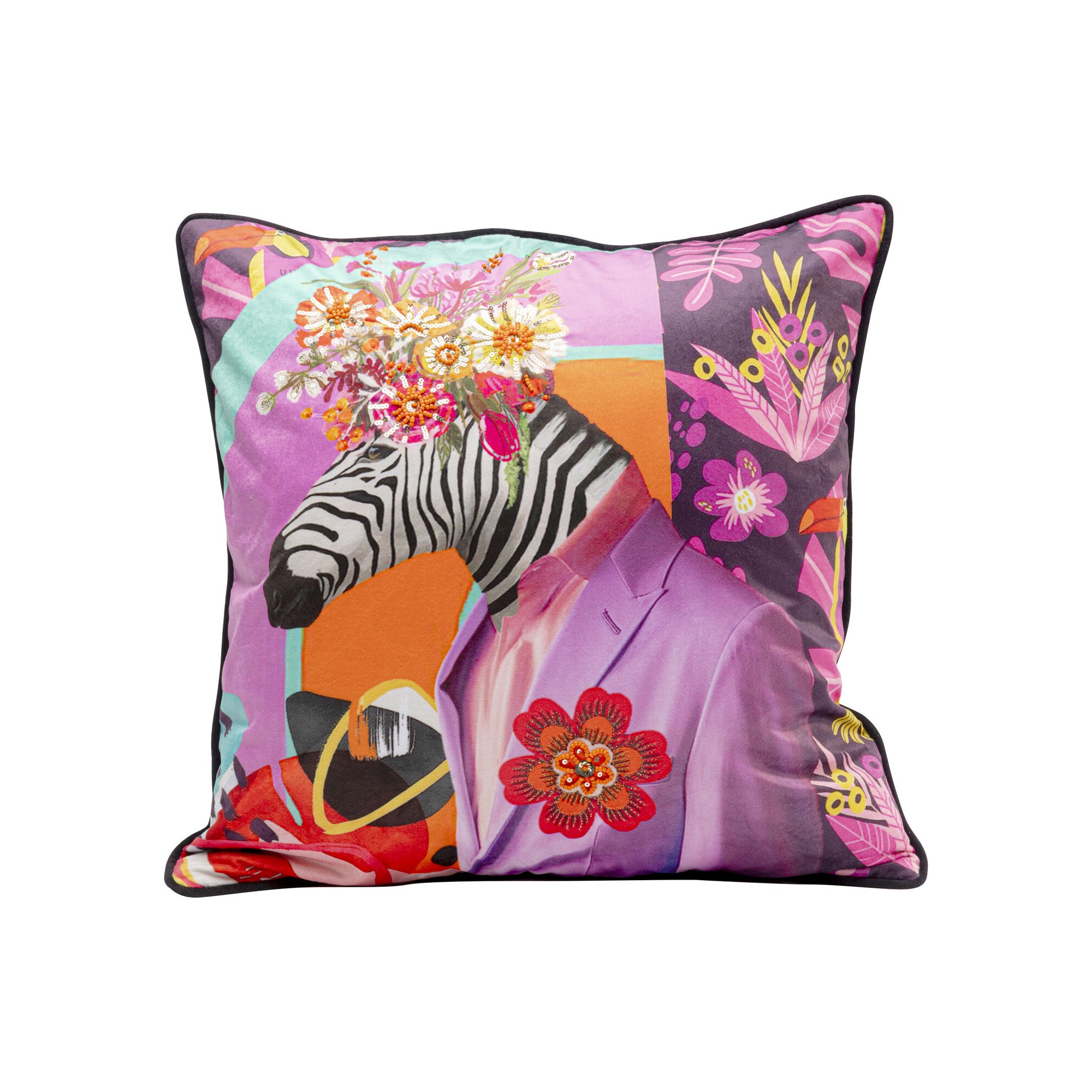 Coussin Fantasy Zebra 45x45cm