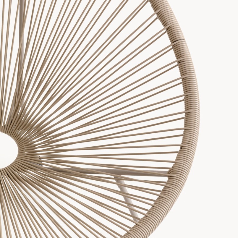 Fauteuil de jardin beige et table d'appoint - Acapulco - Kare Design