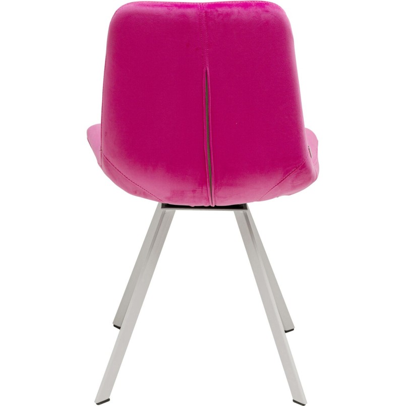 Chaise pivotante en velours rose - Baron - Kare Design