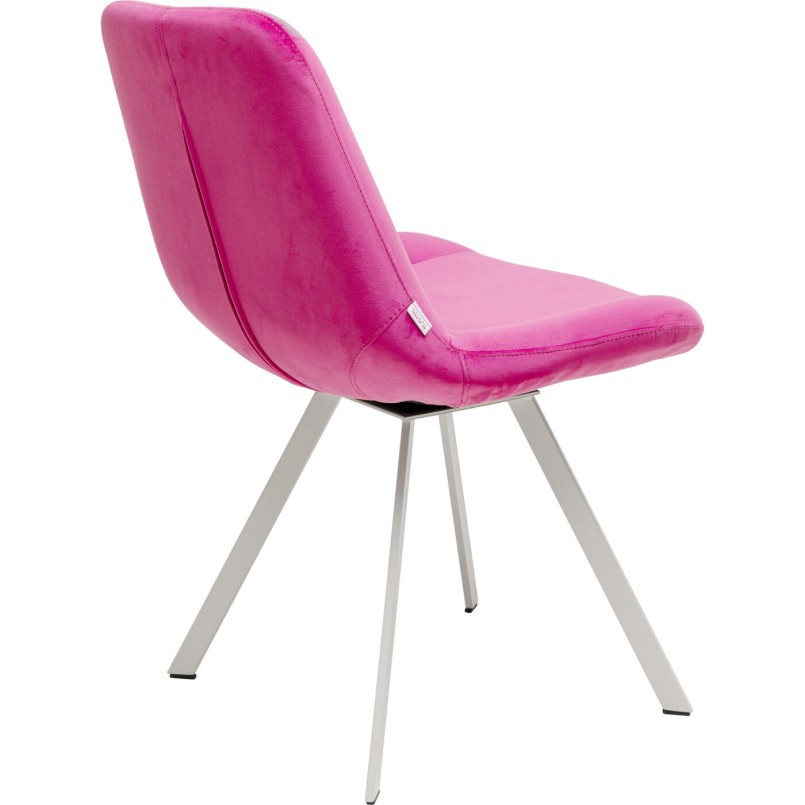 Chaise pivotante en velours rose - Baron - Kare Design