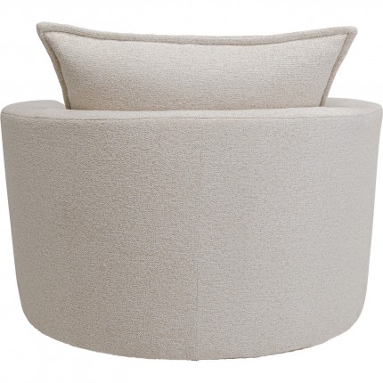 Fauteuil pivotant Joy crème Kare Design