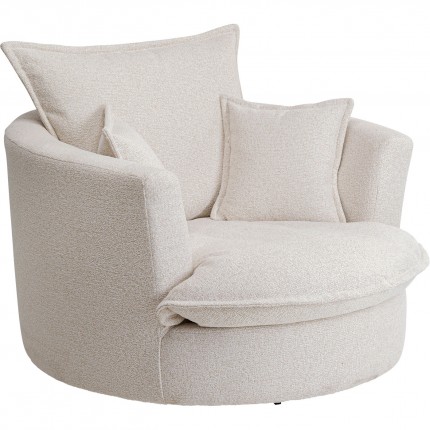 Swivel armchair Joy cream Kare Design