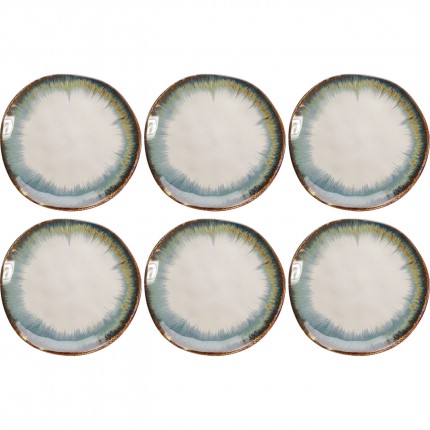 Assiettes Organic 20cm blanches set de 6 Kare Design