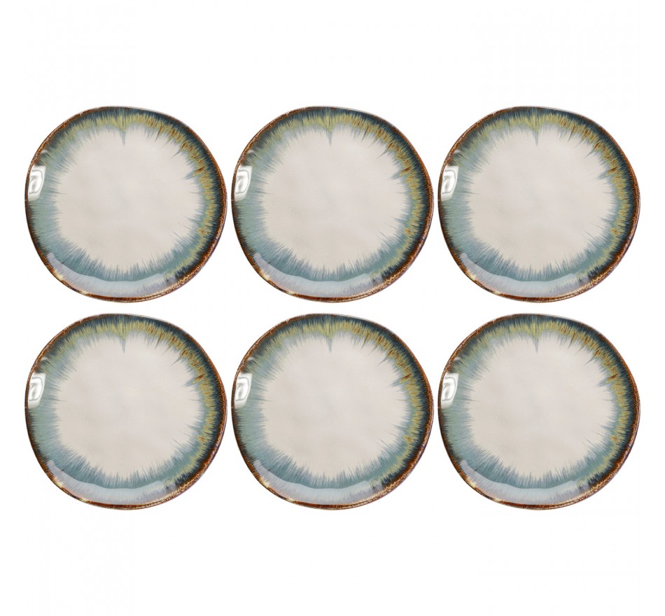 Plate Organic Ø20cm white (6/set) Kare Design Plate Organic Ø20cm white (6/set) Kare Design