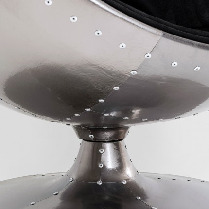 Fauteuil pivotant Eye Ball velours noir Kare Design