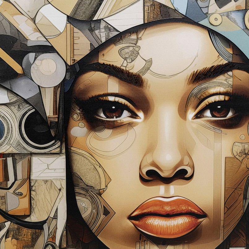 Tableau en verre femme - Art Geo - Kare Design