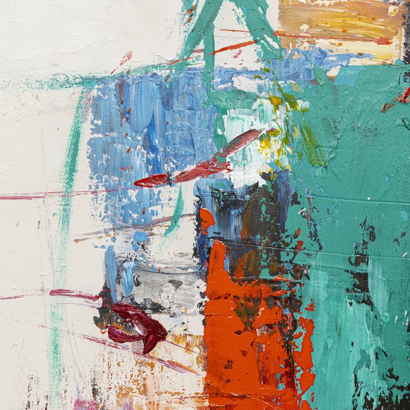 Peinture coups de pinceau multicolores - Be Happy - Kare Design