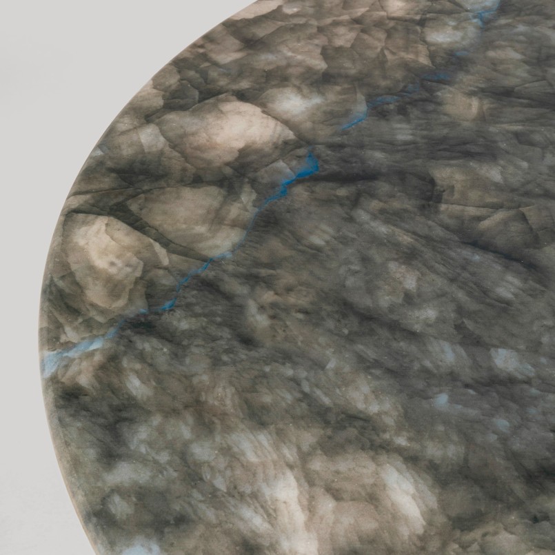 Gray Mineral Marble Round Table - Amorra - Kare Design