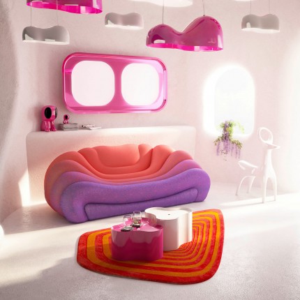 Tapis Electric Diamond 240x170cm orange Kare Design