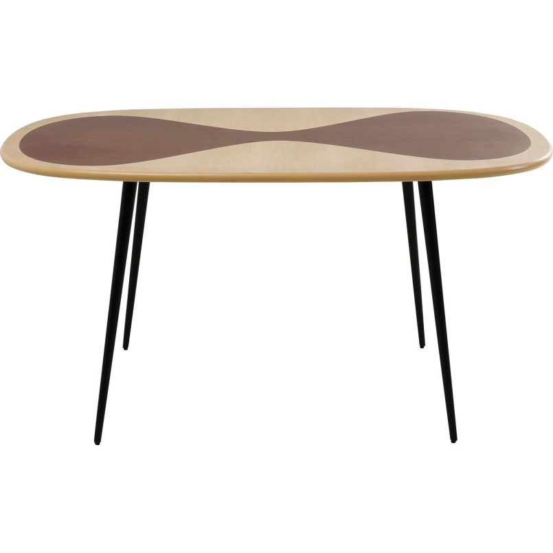 Table Petal Nature noir 150x90cm