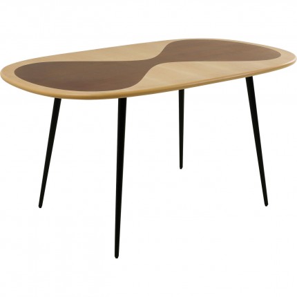 Table Petal 150x90cm noire Kare Design