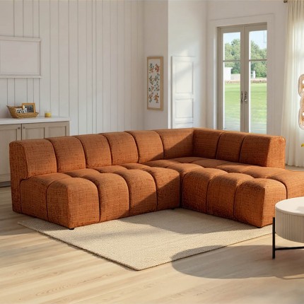 Canapé d'angle Belami orange droite Kare Design Canapé d'angle Belami orange droite Kare Design