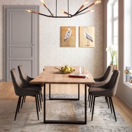 Chaise velours marron - East Side - Kare Design