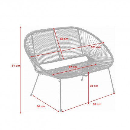 Outdoor Set Acapulco Happy Day grey Kare Design