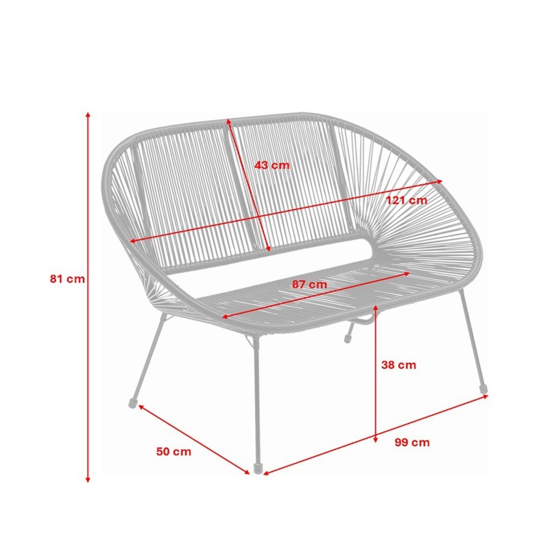 Outdoor Set Acapulco Happy Day grey Kare Design