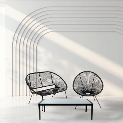 Outdoor Set Acapulco Tiki black Kare Design