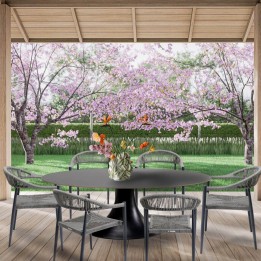 Outdoor set Grande Possibilita table 220cm and 6 chairs grey Kare Design
