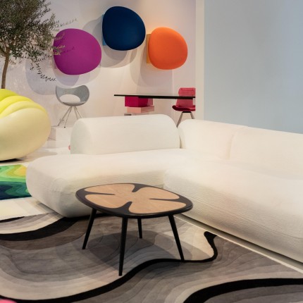 Table basse Petal 90x60cm noire Kare Design