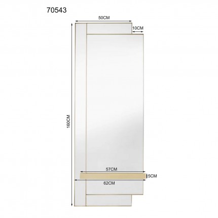 Miroir Gideon 160x60cm Kare Design