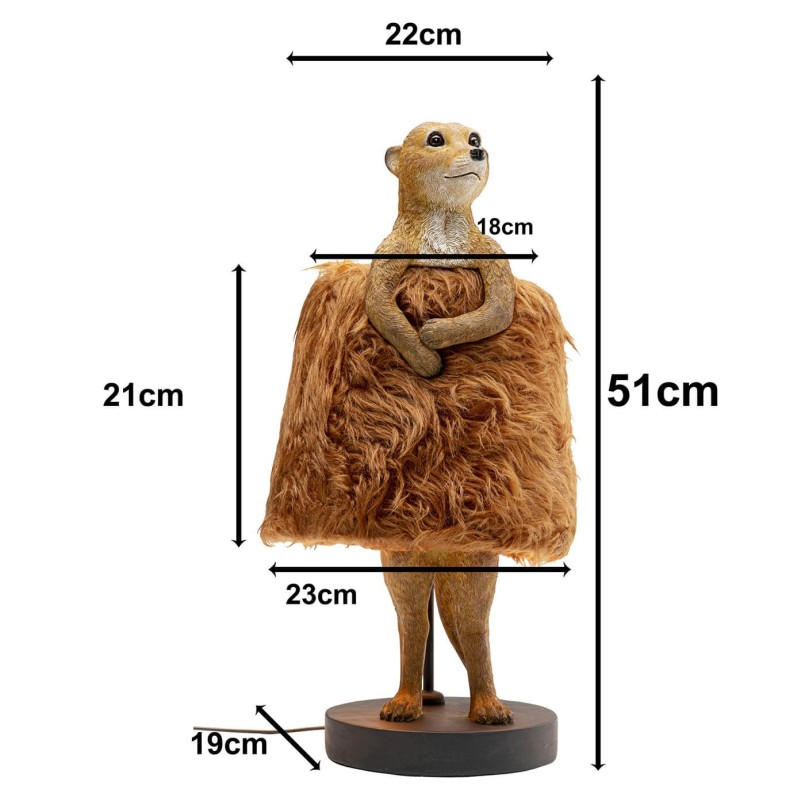 Brown meerkat lamp - Animal Fluff - Kare Design