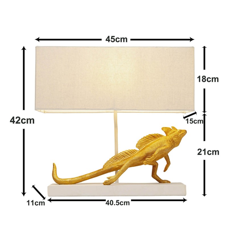 Table lamp gold iguana Kare Design