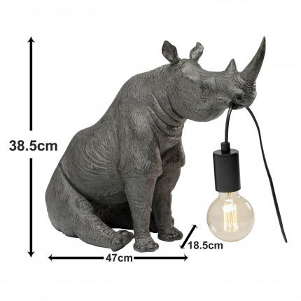 Lampe rhino assis gris Kare Design