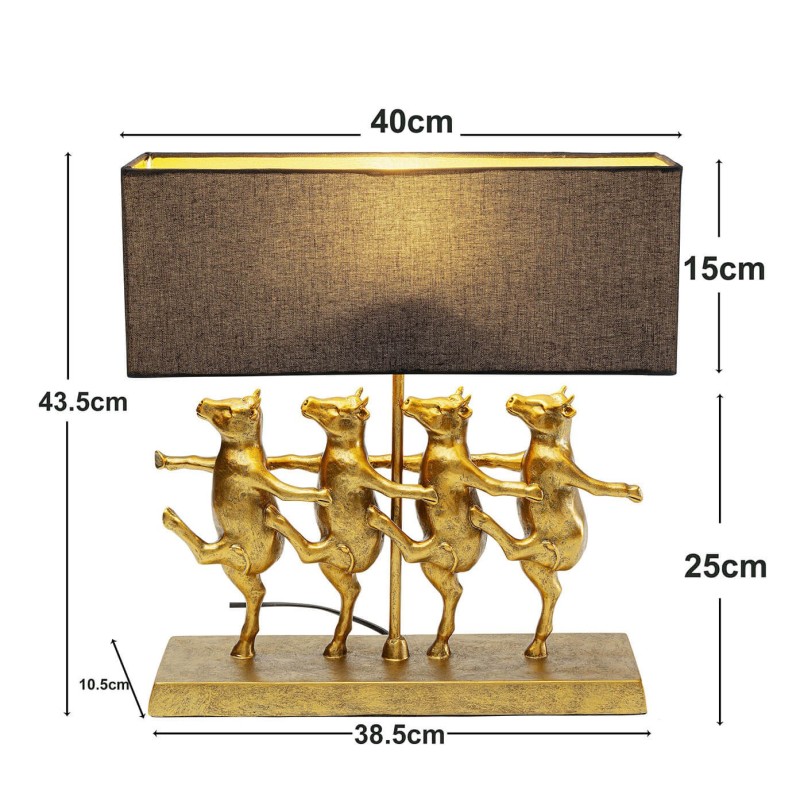 Lampe vaches dorées qui dansent - Kare Design