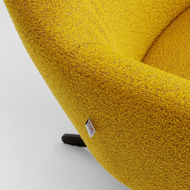 Fauteuil jaune pivotant avec accoudoirs - Mimi - Kare Design