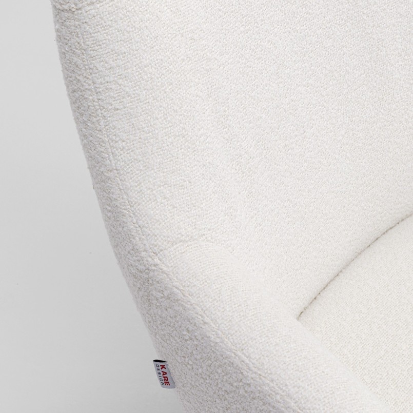 Fauteuil crème pivotant avec accoudoirs - Mimi - Kare Design