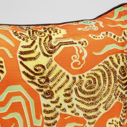 Coussin orange tigres Kare Design