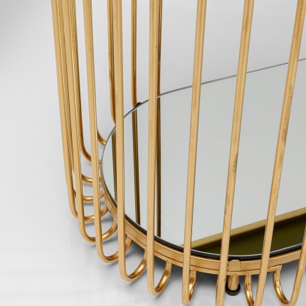 Console Wire 81x37cm brass Kare Design