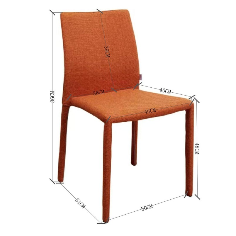 Orange chair - Bologna - Kare Design