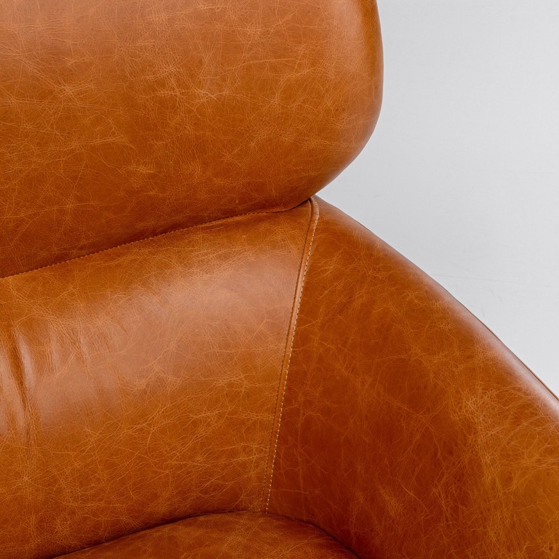 Leather swivel armchair - Ottowa - Kare Design
